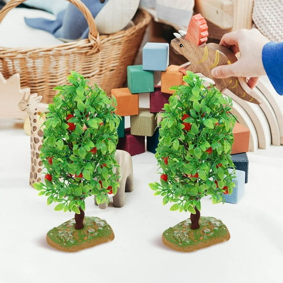 PBPBOX Green Fruit Tree Ornament for Micro Landscape Decoration with Smooth Edges and Realistic Design
