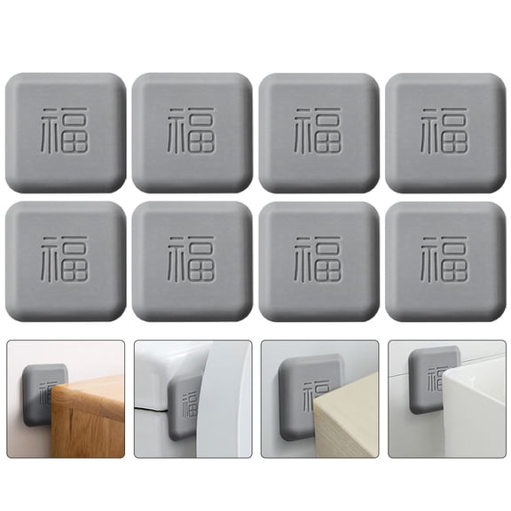 PBPBOX 10Pcs Easy Install Grey Door Handle Wall Protectors for Cabinets Refrigerators and Appliances