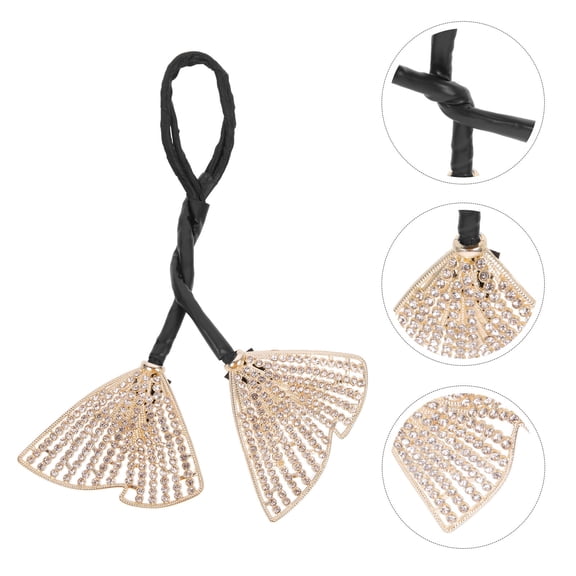 PBPBOX Hair Bun Maker Rhinestones Styling Tool For Women Decorative Hair Pins Set Bun Holder Clips