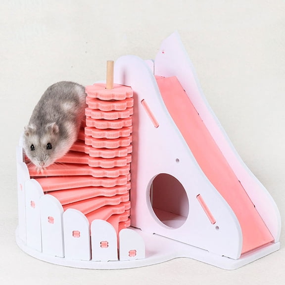 PBPBOX Hamster Habitat Hide with Circular Slide Synthetic Space for Small Pets 1Pcs