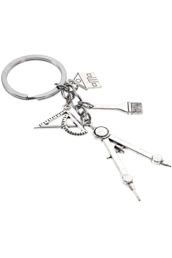 Handbag Charm Designer Keychain Silver 1Set Personalization Architecture Enthusiasts