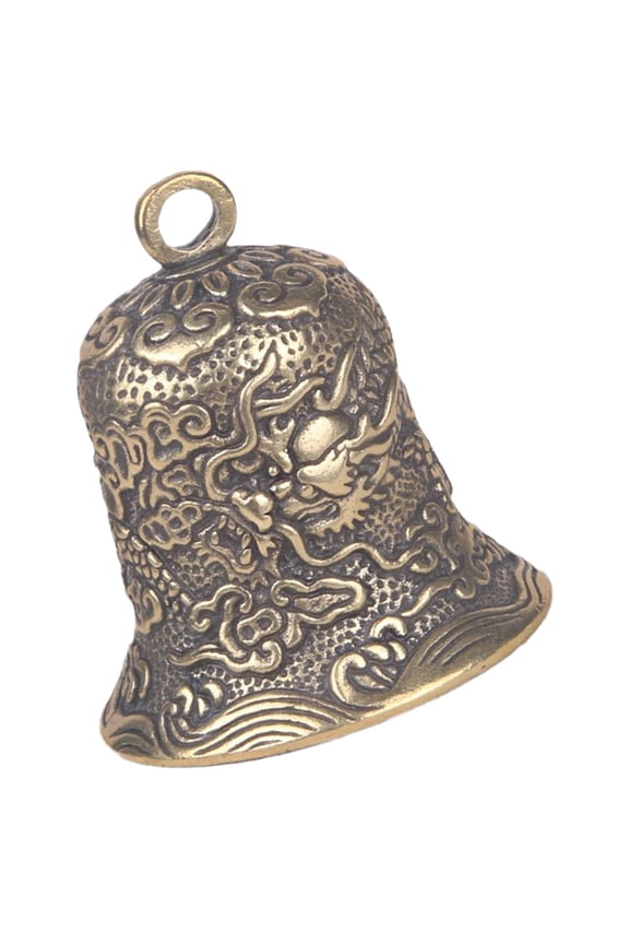 Golden Craft Bell Pendant with Hanging Hole for Key Chains Wind Chimes and Door Decor