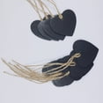 thumbnail image 1 of PBPBOX 10Pcs Black Wooden Heart Tags with Natural ng Decorative Tags for Home Decor, 1 of 6
