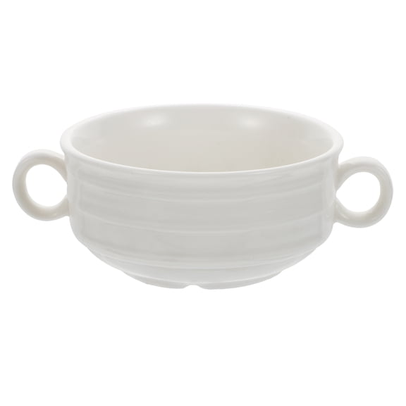 PBPBOX Sturdy Ceramic Stewing Bowl White Multi-Function for Kitchen 1Pc