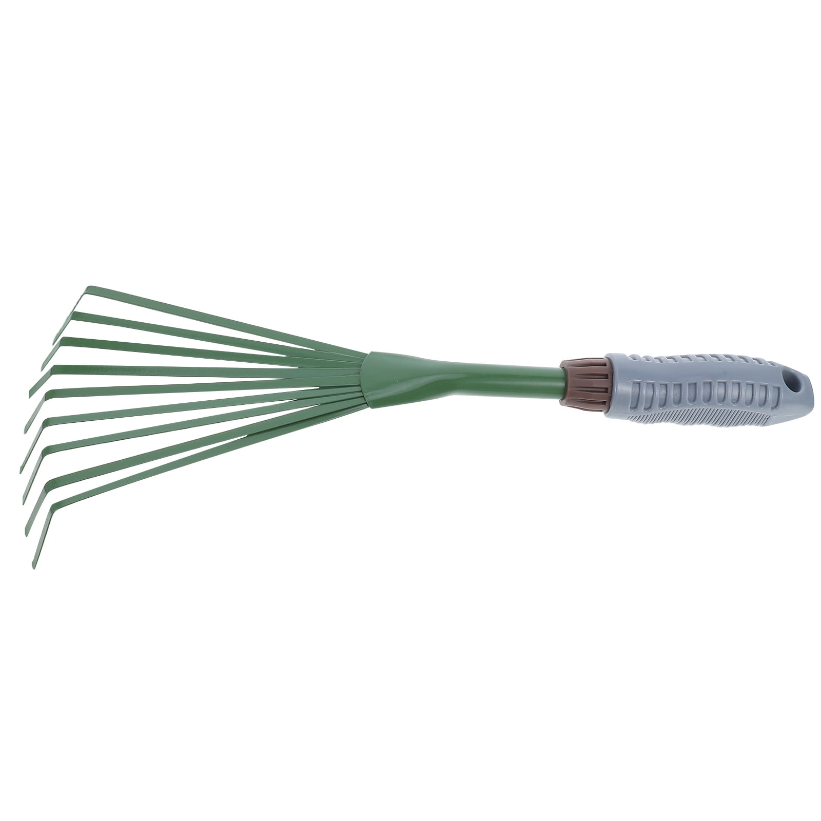 Picture of PBPBOX Green Metal Garden Rake Tool with 9 Teeth for Yard Leaves and ...