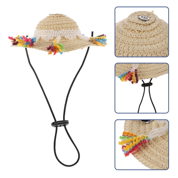 PBPBOX Pet Photo Prop Khaki Straw 1Pcs