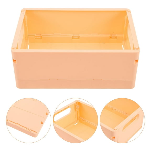 PBPBOX Home Storage Box Foldable Stackable Storage Bin Plastic Orange Dormitory 1Pcs