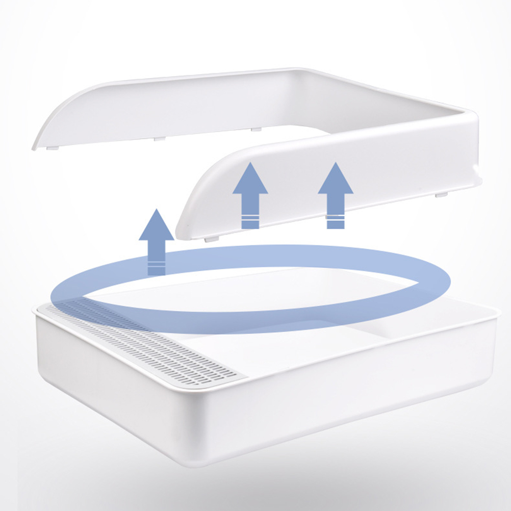 PBPBOX Proof Cat Litter Box Durable Semi Enclosed Cat Toilet for Pet Supplies