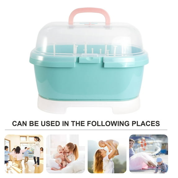 PBPBOX Infant Tableware Storage Box Milk Bottle Rack Green 1Pack