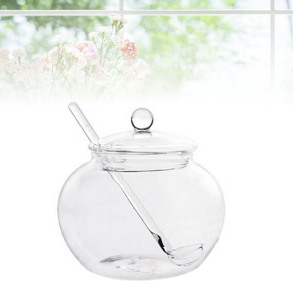 PBPBOX Spice Jars Classic Style Glass Storage Jars Transparent 1 Set