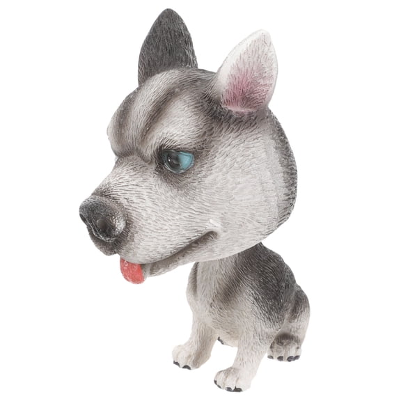 PBPBOX Dashboard Animal Decorations Nodding Dog Grey Shakes Head Dog Lovers 1 Pcs
