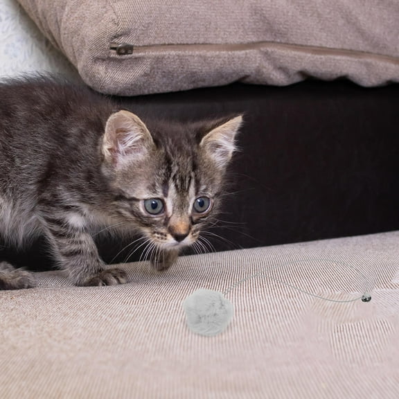 PBPBOX Interactive Cat Toy Balls 4Pcs with Bell for Cat Trees and Scratching Posts 11.8x1.9in