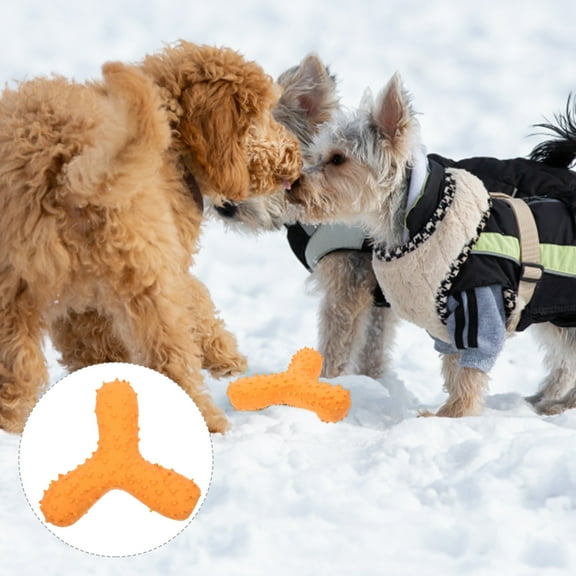 PBPBOX Dog Squeaky TPR Toy Orange 1Set 4.1x4.1x1.2in