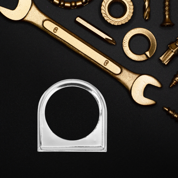 PBPBOX Iron Gauge Mount For Automobile Silver 1Set