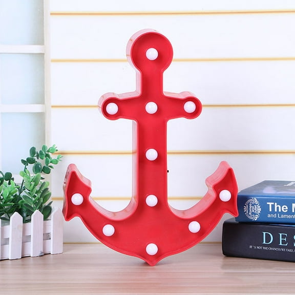 PBPBOX Kids Lights for Bedroom Plastic Red Novelty LED Night Light 1Pcs