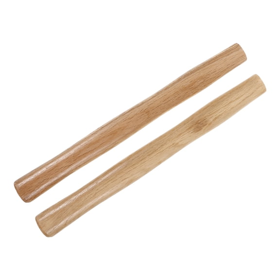 PBPBOX 2Pcs Wooden Hammer Handle Replacement Durable Beige Wood Handle for Hammer Repair and Renovation