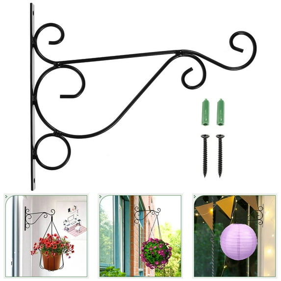 PBPBOX Rustproof Metal Hanging Basket Bracket for Wall Mounted Plant Hangers and Lanterns