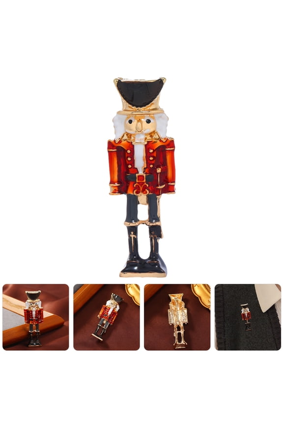 Cute Nutcracker Brooch Vintage Style Decorative Lapel Pin