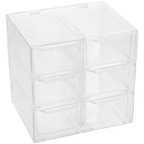 PBPBOX Plastic Desktop Organizer with Removable Drawers for Makeup and Office Supplies