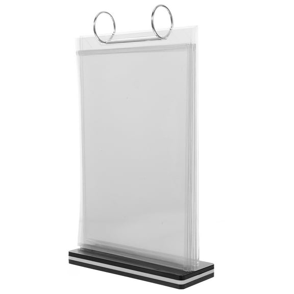 PBPBOX Transparent Acrylic Flip Menu Stand Tabletop Holder for Cafes and Exhibitions