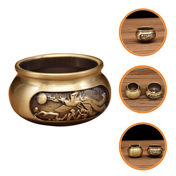 PBPBOX Home Decor Incense Holder Copper Golden 1Pack