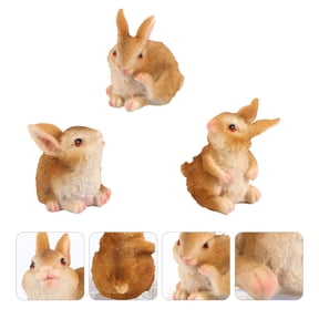 PBPBOX Mini Rabbit Figurines Set Resin Rabbit Craft Figures Resin Landscape Decoration Bunny Supplies For Home
