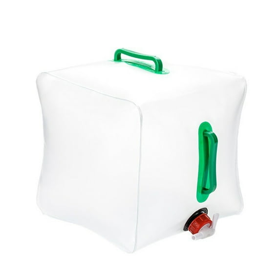 PBPBOX Transparent Foldable Water Bag for Outdoor Use with Large Handle and Easy Pouring