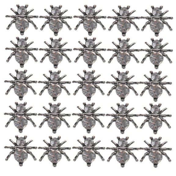 PBPBOX Nail Decorations with Black Crystal and Alloy 100 Pcs