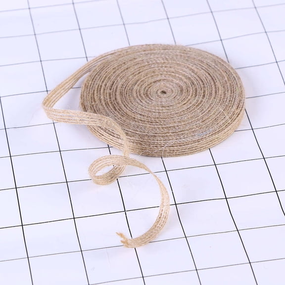 PBPBOX Natural Brown Jute Webbing Ribbon for Weaving Durable Ribbon Webbing Twine for Decoration and DIY Crafts