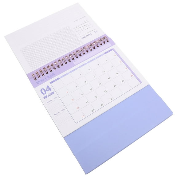 PBPBOX Lavender Academic Desk Calendar with Manual Date Change for Office Desk