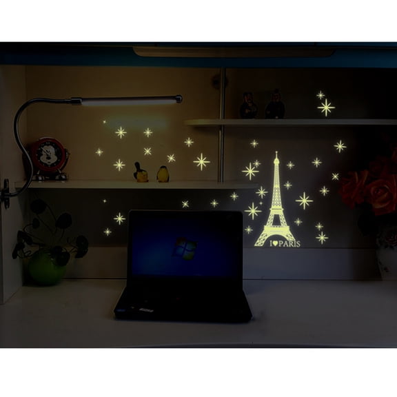 PBPBOX Light Green Wall Decor Stickers PVC Material Removable for Bedroom Bathroom and Living Room