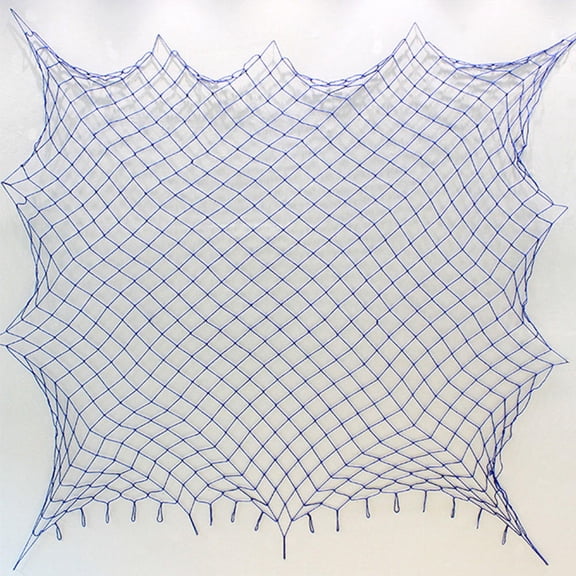 PBPBOX Sky-Blue Nautical Fish Net Decor Cotton and Jute Rope for Home and Office