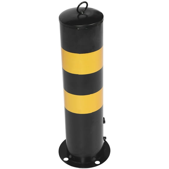 PBPBOX Traffic Control Barrier Driveway Security Post Steel Black 1Pcs