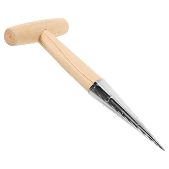 PBPBOX Hole Maker Tool Garden Gardening Hole Punch Beige 1Pcs