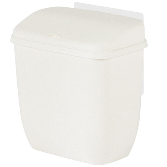PBPBOX Portable Trash Can Recycling Solutions White Plastic 1Pack