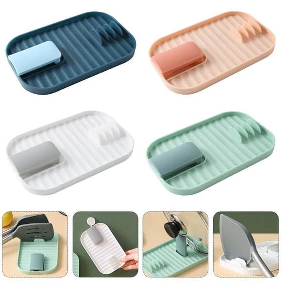 PBPBOX 4Pcs Pan Lid Rest Multipurpose Kitchen Tool Holder in Assorted Colors