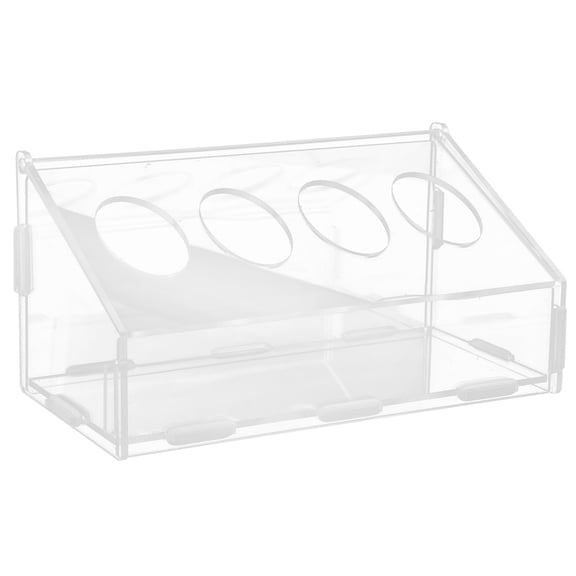 PBPBOX Acrylic Bird Feeding Holder Trough for Chicken and Poultry Easy to Clean
