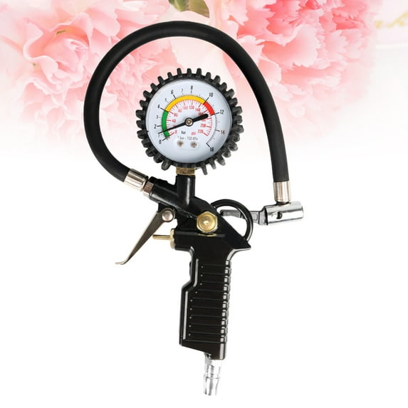 PBPBOX Heavy Duty Car Tire Pressure Gauge with Leak Proof Hose and Metal Components