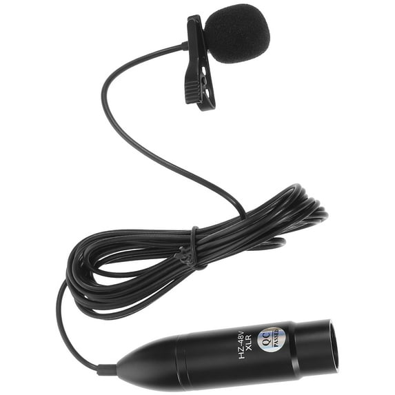 PBPBOX Lightweight Black Lavalier Microphone for Stage Speech and Audio Capture