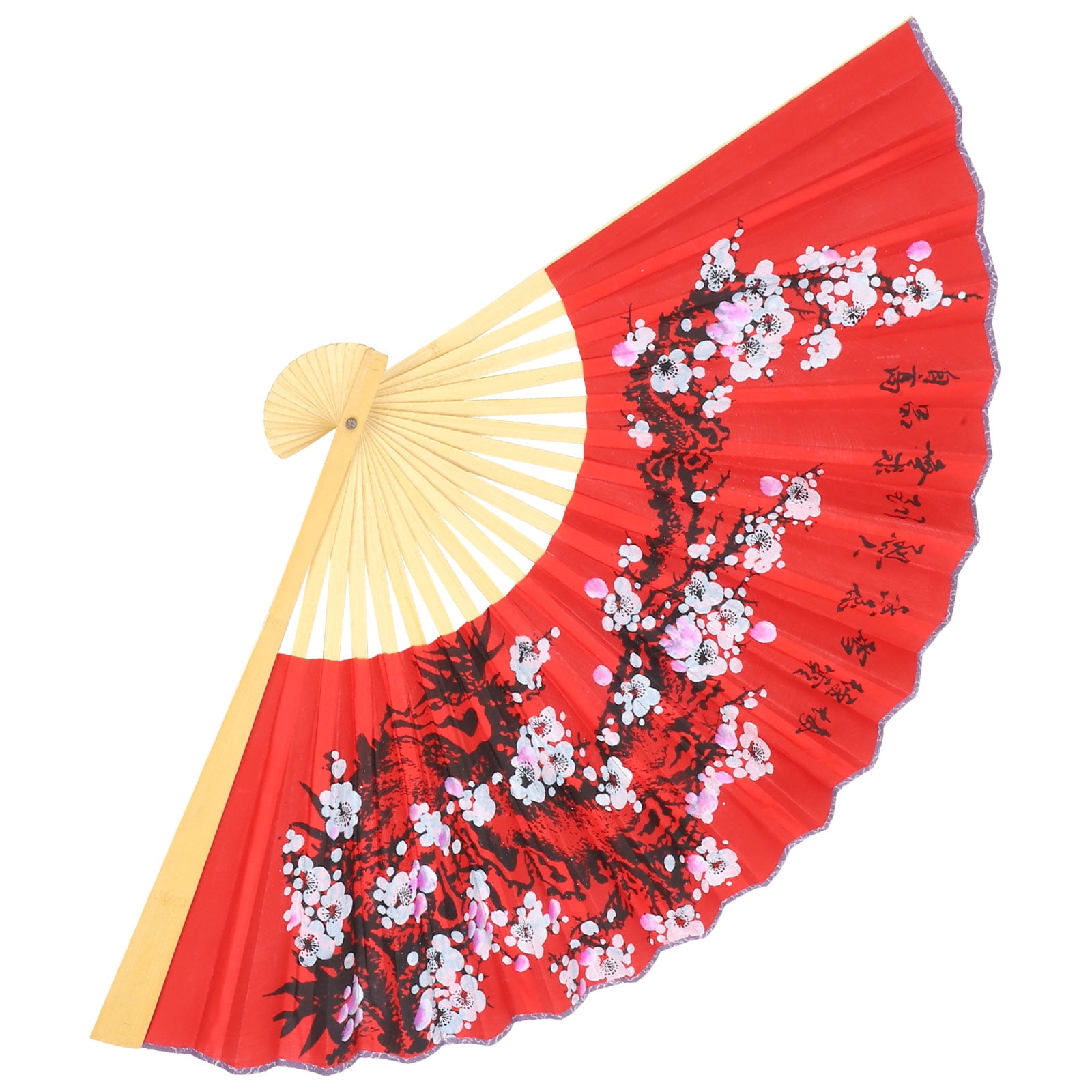 Ruby Slippers Diy PBPBOX Red Chinese Folding Paper Fan Wall Decor with Wood Frame for DIY ...