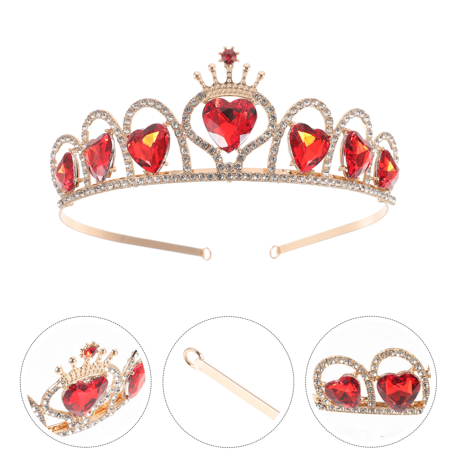 Gold and Red Heart Crown Hair Accessory il_fullxfull.7174166005_qpyb.jpg main image 2