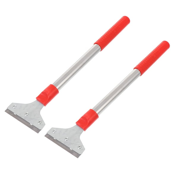 PBPBOX Cleaning Scrapers Red Plastic for Tile Glass Granite Concrete 2Pcs