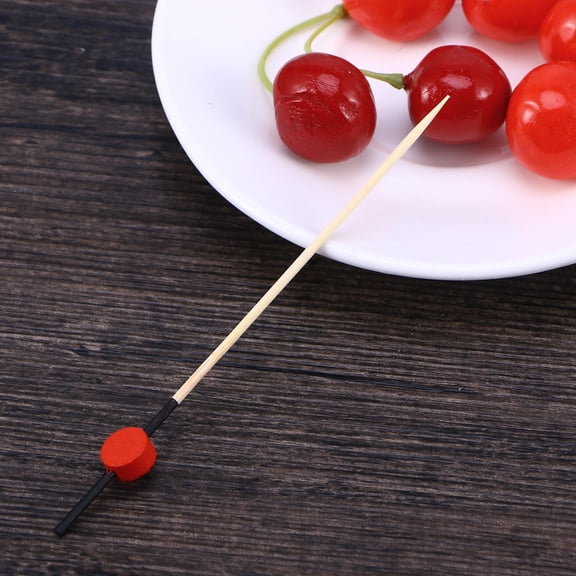 PBPBOX Elegant Timber Cocktail Picks for Eating Use with Red Color Great for Parties and Venues 12 cm