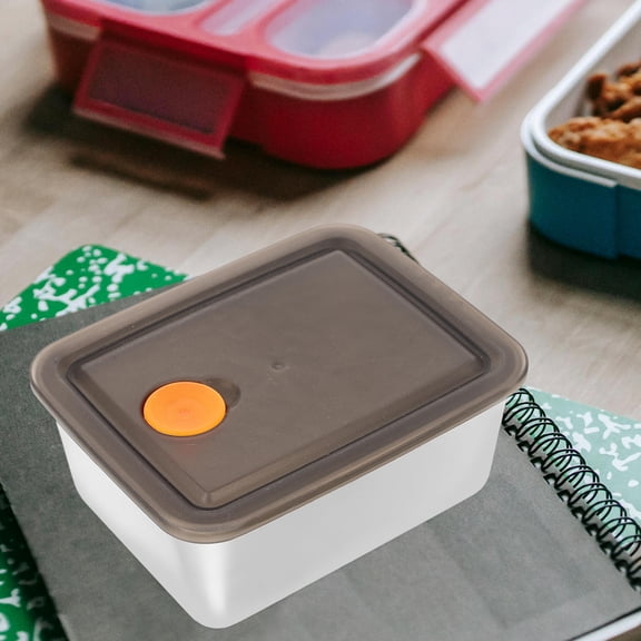 PBPBOX Food Prep Containers Reusable Food Prep Box Silver Stainless Steel 1Pack