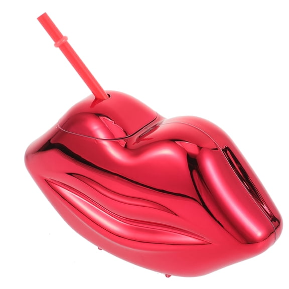 PBPBOX Rosy Lip Shaped Straw Cup for Drinking Made of PP and Material Perfect for Pool Party Favors 1 Set