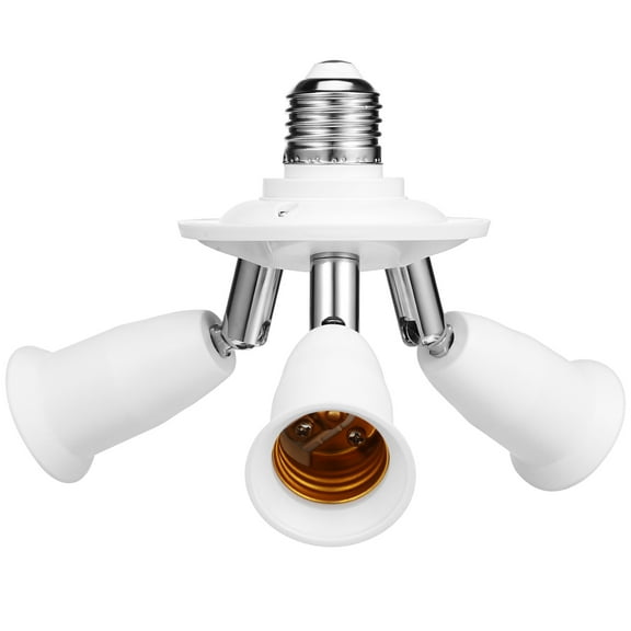 PBPBOX Universal White Light Socket Outlet Adapter with Adjustable Angle for LED Bulbs