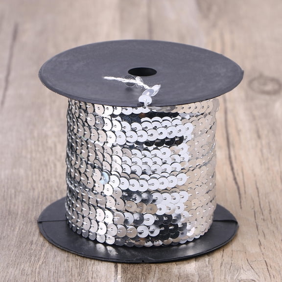 PBPBOX Sequin Strings for Crafts Flat PVC Silver 1Set