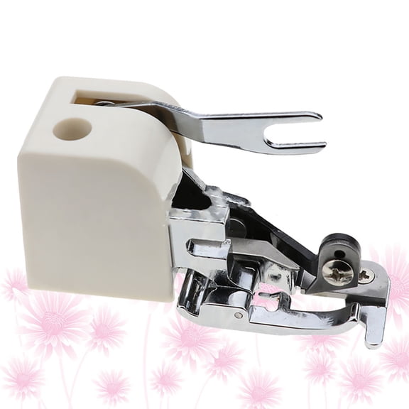 PBPBOX Sewing Machine Presser Lock Foot White Metal Hemming Crimping Accessories for Sewing Use
