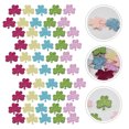 thumbnail image 1 of PBPBOX 50Pcs Clover Shape Beautiful DIY Accessories Assorted Color Shiny Cloth Patches for Crafts, 1 of 5