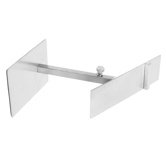 PBPBOX Metal Shoe Display Stand Adjustable High Heel Riser with Tilted Heel Blocker Plated Silver